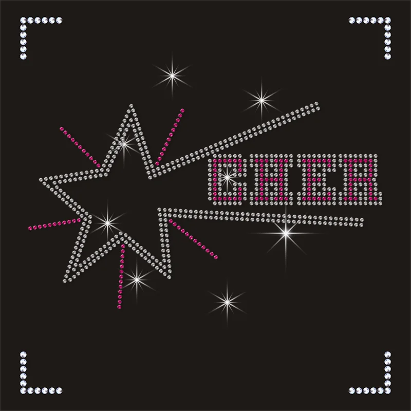 Galaxy Moon Rhinestone Heat Transfer Iron on Hotfix Crystal Bling Applique Letters DIY Shirt Hoodie Cheer Mom Outfit