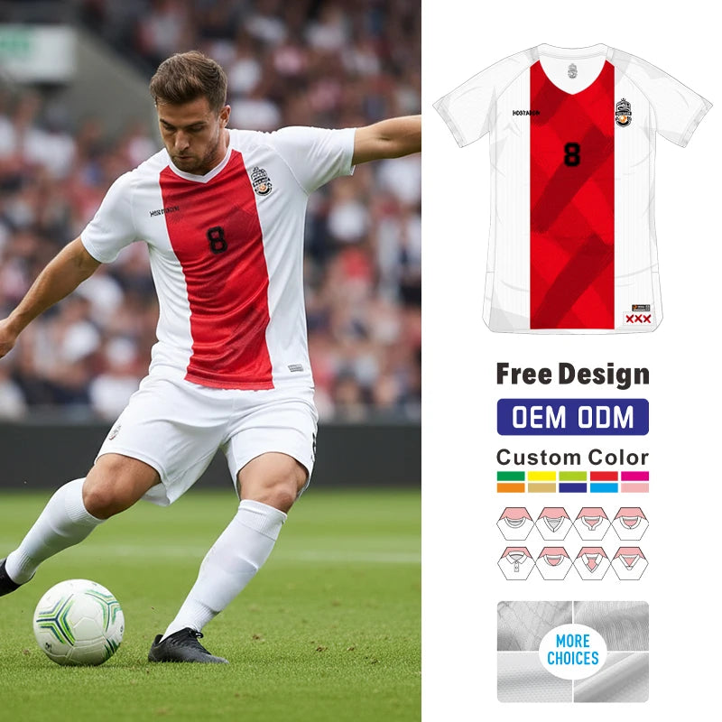 HOSTARON Custom Men Football Jersey Training Club Quick Dry Original Blue Wear Soccer Club Uniforms Wholesale Soccer Jerseys