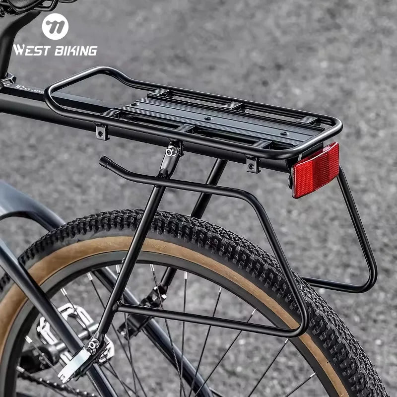 WEST BIKING Bicycle Rear Cargo Racks 100 KG Load Aluminum Alloy Luggage Carrier MTB Rear Seat Trunk Quick Release Pannier Rac