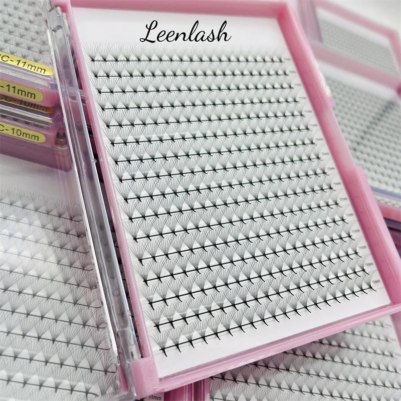 Handmade 3d 8d 10d 20d Pre Fanned Volume MIX C CC D DD Curl Pointy Base Premade Fans Lash Trays Customize Package