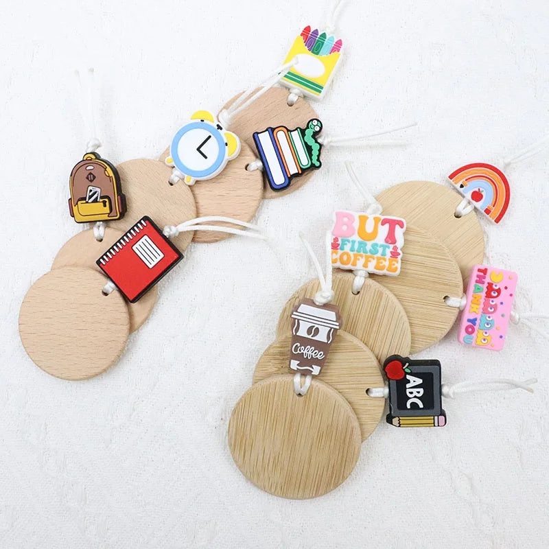 Eco-Friendly Wooden Discs for DIY Crafts Hanging Bookmarks & Tags-Custom Logo & Modern Design for Promotional Use
