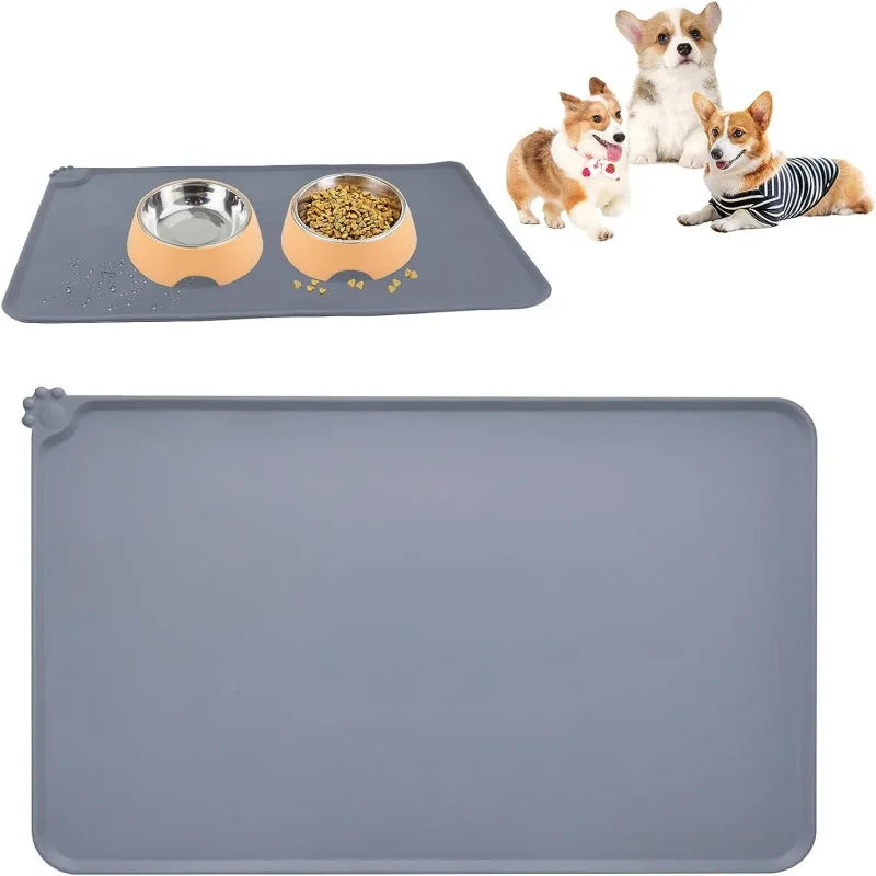 Wholesale Custom High Lips Silicone Placemat Waterproof Pet Feeding Mats with Multiple Sizes Colors for Dogs & Cats Bowl
