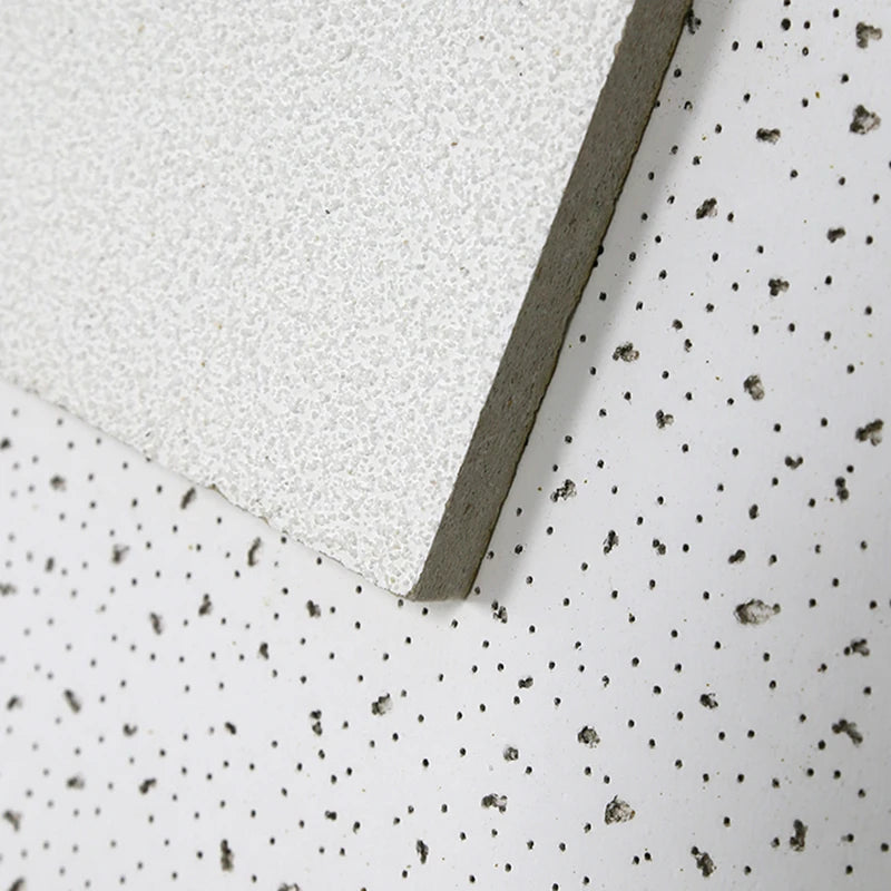 Kente Modern Square Fireproof Moisture-proof Acoustic Perforated Mineral Wool Ceiling Board for Hotel Use 595x595x12mm 1 Year
