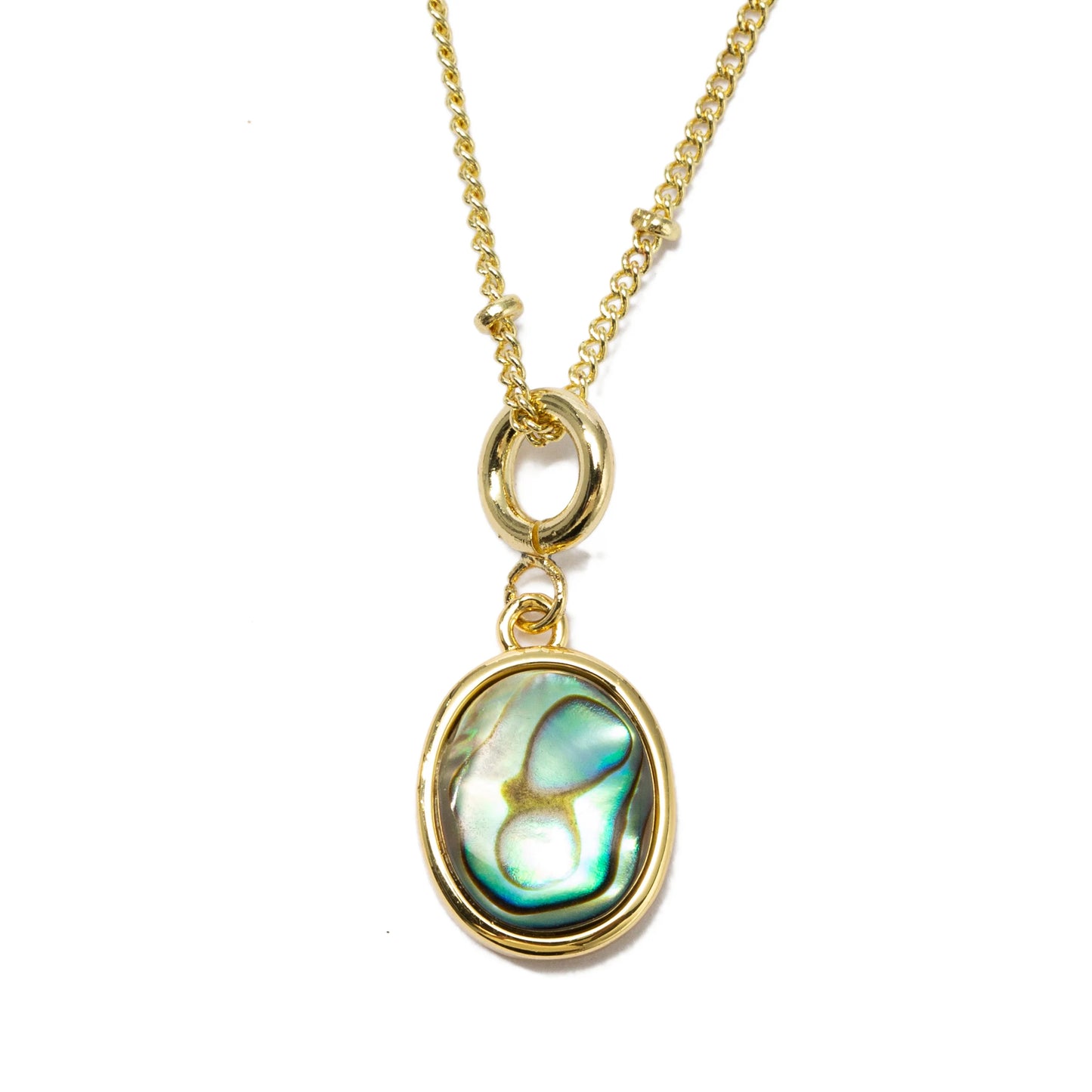 12 Month Birthstone Natural Stone Healing Crystal Jade Stone Geometric Oval Necklace for Women Men Jewelry Gift