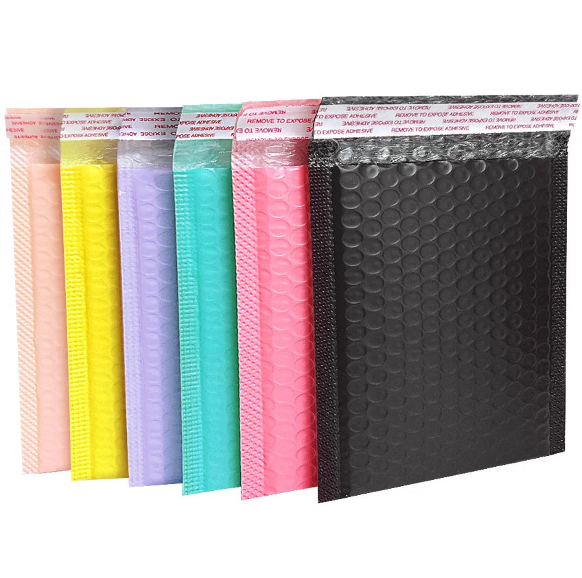 Poly Bubble Self-adhesive Mailing Bags 140g Custom Logo Printed for Small Business Clothing Grocery/Supermarket Packing