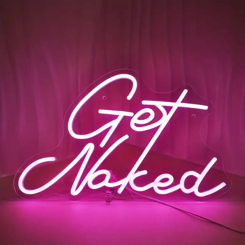 Rebow Custom Made Sign Custom Acrylic Neon Light Led Sign Glass for Party Wall Decor Get Noked