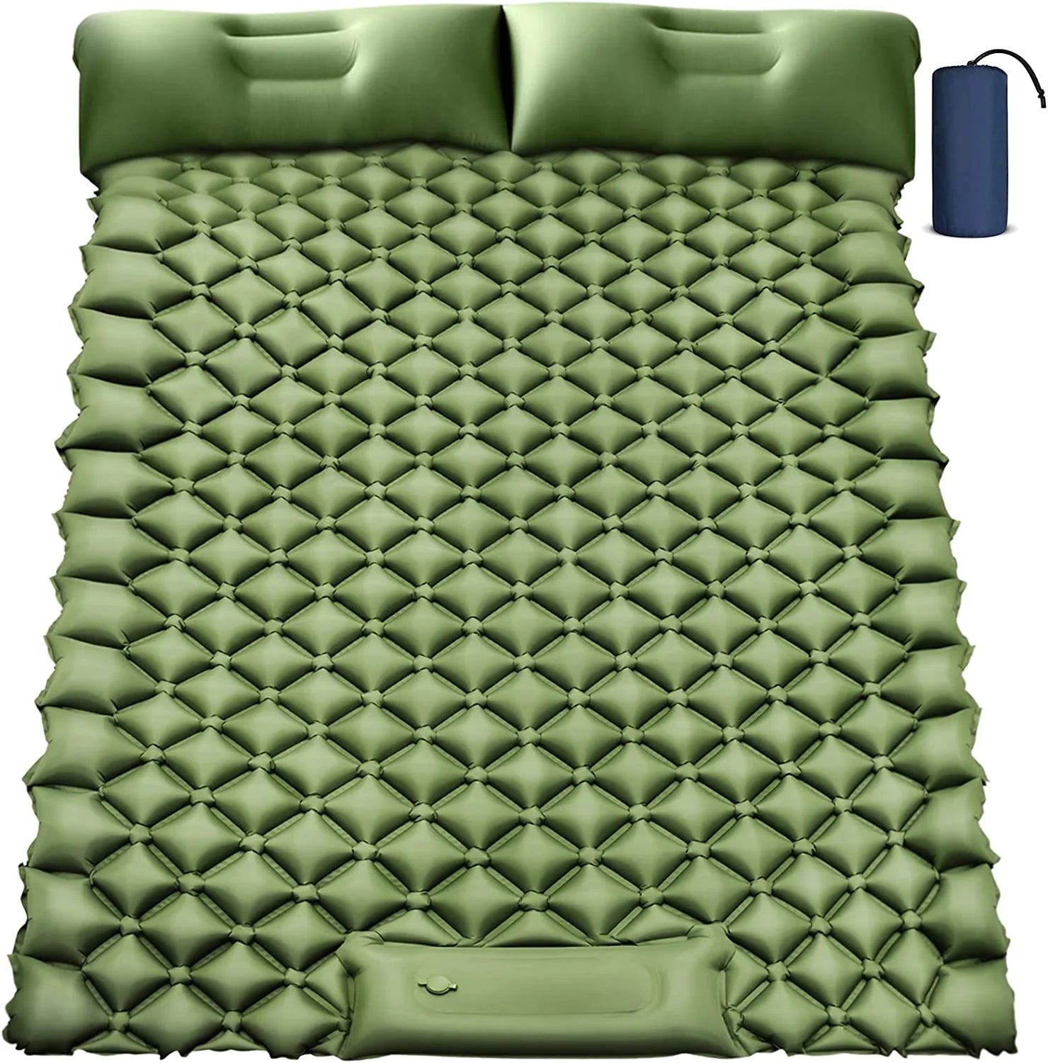 WOQI Lightweight TPU Coated Waterproof Mattress Pad for Camping Hiking & Climbing-4 Seasons Use Easy Folding & Portable