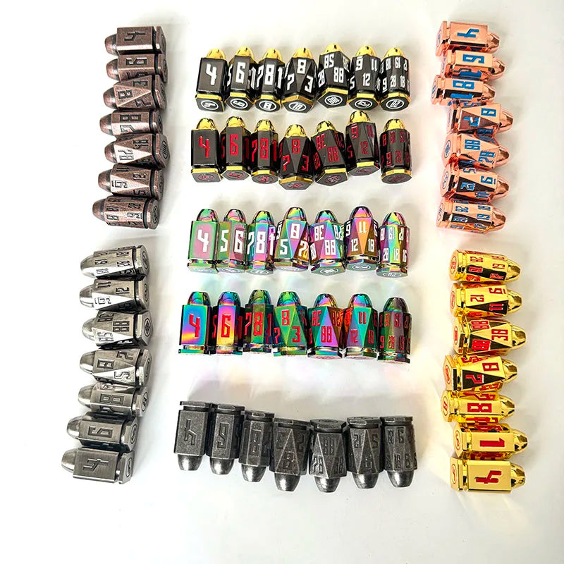 Wholesale Bullet Zinc Alloy Dice in Unique Colorful Design