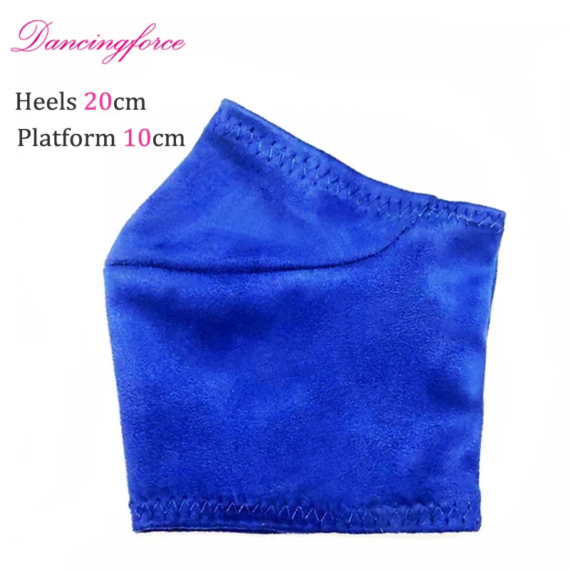 Super High Heels Boots 10cm Platform Wrapped 20cm Wear-Resist Suede Shoes Cover TPU Material Training Protectors for Pole Dan