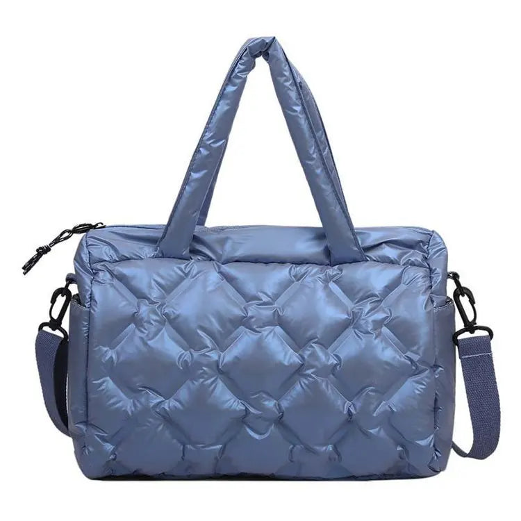 New Down Fluffy Bag Women's Quilted Space Cotton Tote Crossbody Shoulder Bag Custom Logo Puffy Travel Crossbody Eiderdown Bag
