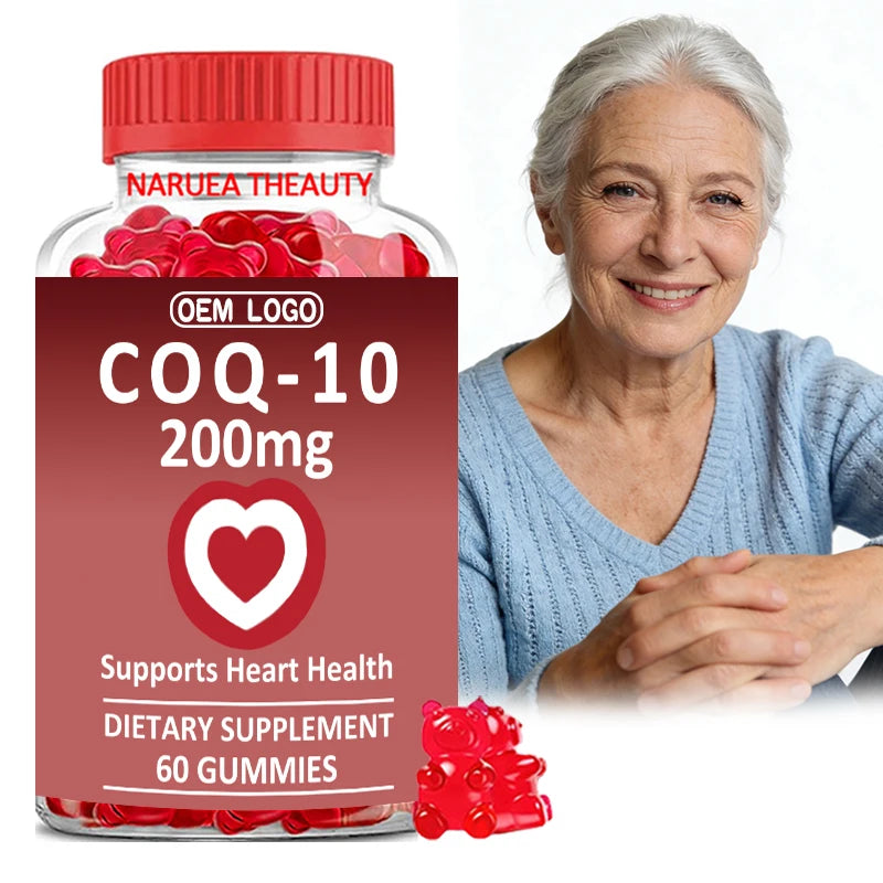 OEM Vegan COQ10 Gummies High Absorption Coenzyme Q10 200mg Antioxidant Dietary Supplement Vitamins COQ10 Gummies