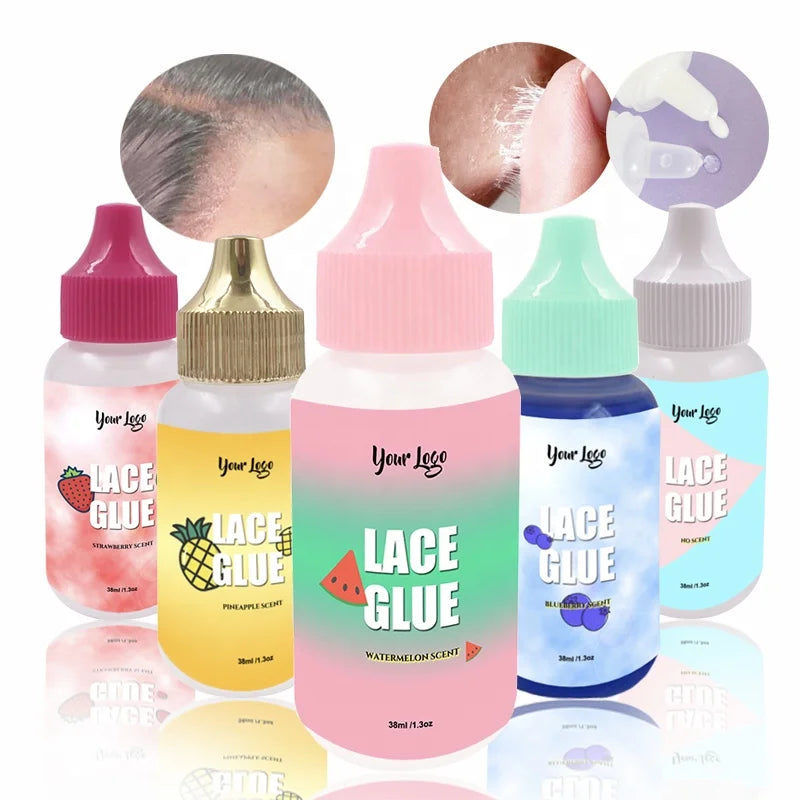 Hot Selling Customized Label extreme Hold Lace Wig Glue Waterproof Strong Holding Hair Glue