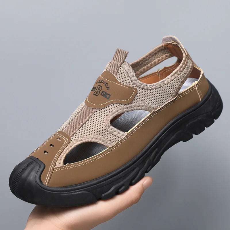 2026 New Design Mens Footwear Sandals Breathable Luxury Man Rubber Leather Sandal Shoe
