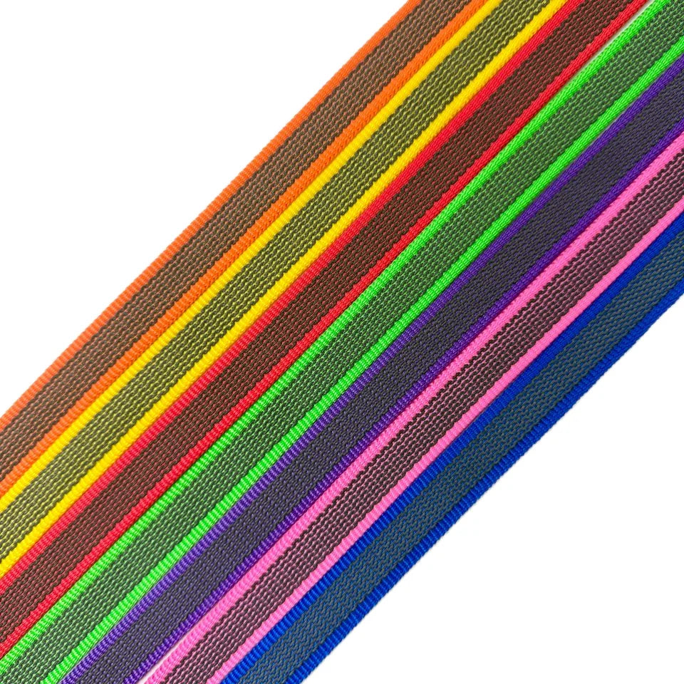 Color Width 20mm 25mm Anti slip Rubber Grip Webbing Non slip Polypropylene Dog Leash Webbing for Pet Belts