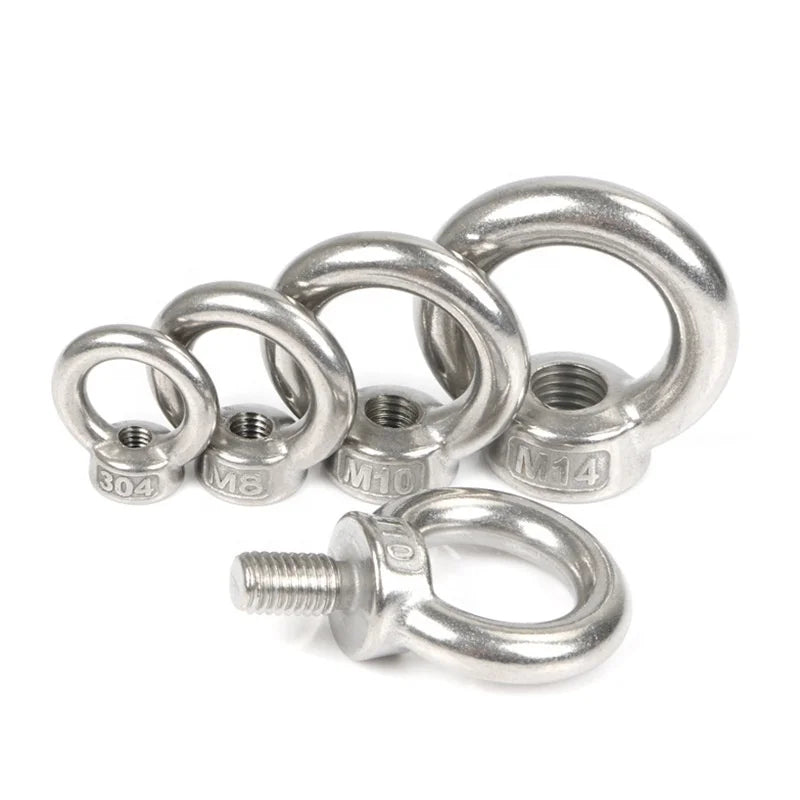 Custom Fastener Manufacturer Direct Supply Stainless Steel A2 70 A4 80 DIN580 Triangle Ring Lifting Hook Eye Bolts