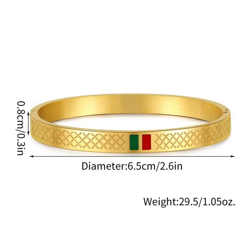 Stainless Steel 316l Bangle Bracelet  Non Fading Buckle Bracelet for Women's  Light Luxury  Drip Oil Bracelet for Couples