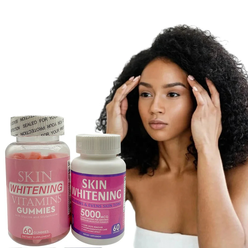 OEM Change Logo Strong Brightening Dark Spot Corrector Glutathion for Bleaching Black Skin Remove Melanin Tablets and Gummies