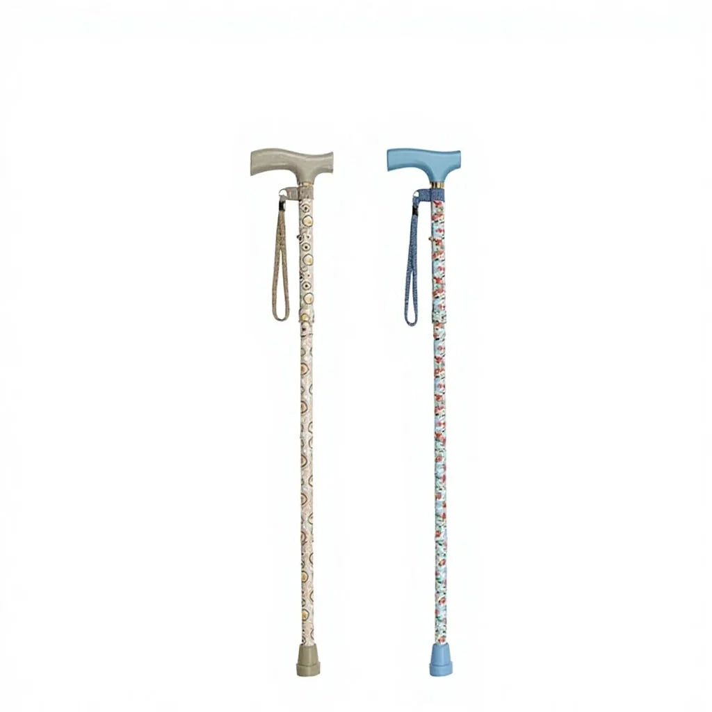 OEM Rubber Tip T-handle 5 Section 250LBS Weight Capacity Aluminum Alloy Shaft Wooden Handle Mountain-climbing Walking Stick 365g