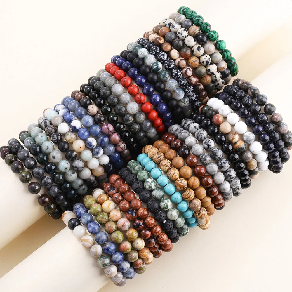 6mm 8mm 10mm Ladies Woman Stone Natural Best Friend Bead Women Matching Bracelets