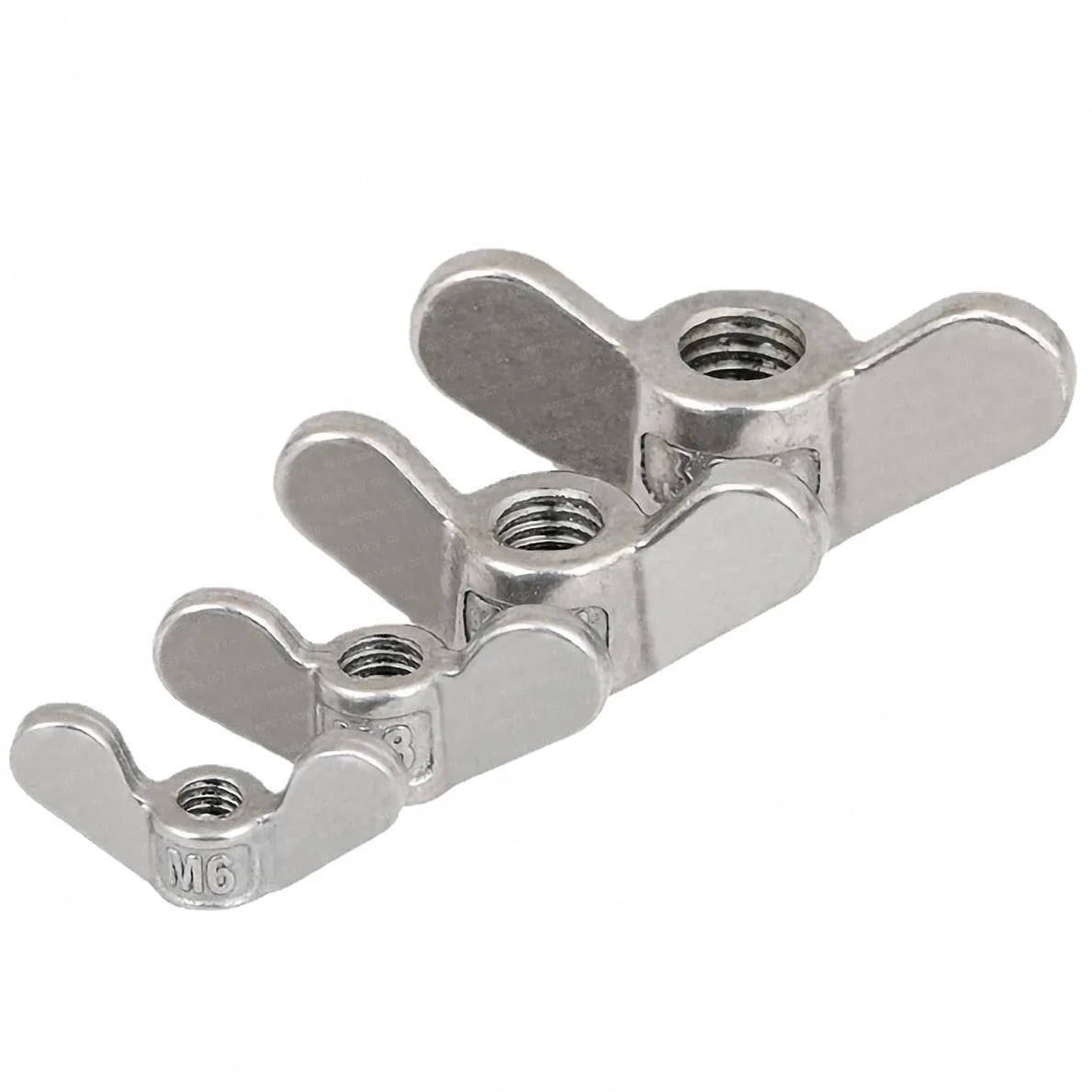 SDPSI DCT M4 M5 M6 M8 M10 304 Stainless Steel Large Ears Hand Tighten Wingnut Butterfly Ingot Two Claw Nuts Anti-corrosion
