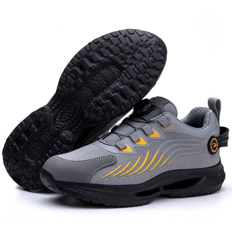 AMAWEI Men Indestructible Steel Toe Shoes for Men Lightweight Safety Shoes 7916