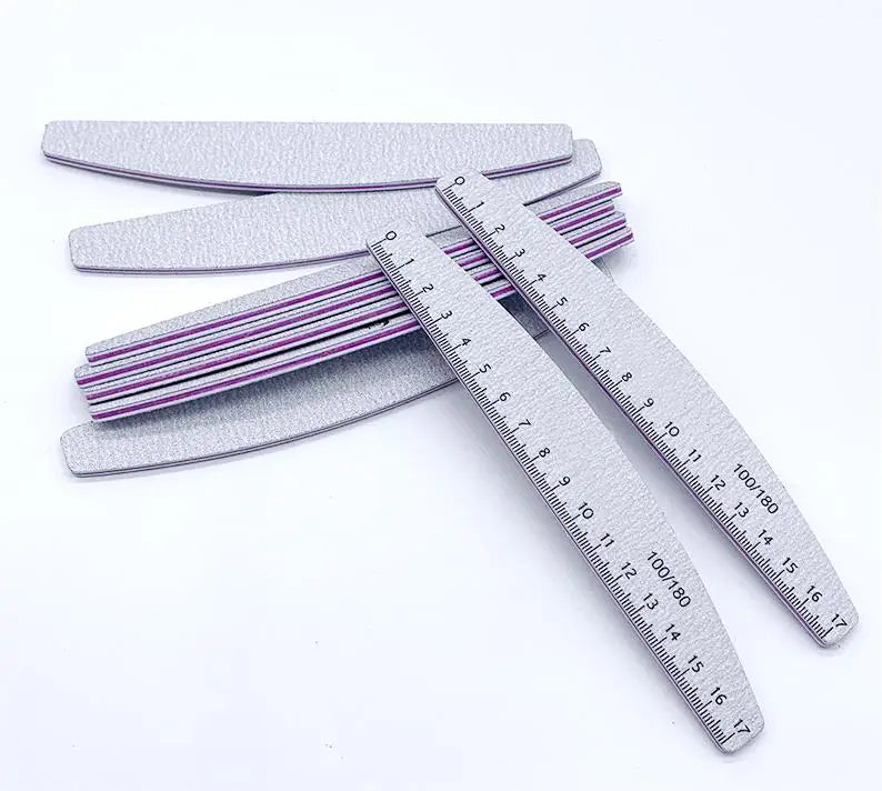 Wholesale Washable Double Side Lime Nail Files 100 180 Manicure Sandpaper with Custom Logo Wholesale Nail File Supplier