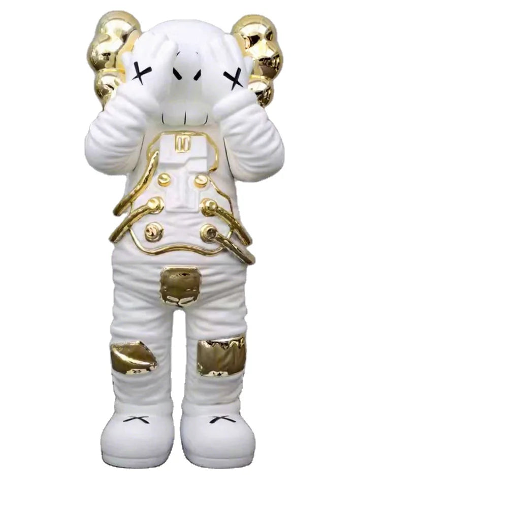 Modern Creative Resin Lifelike Hand-painted Astronaut Statue Large Floor Sculpture for Living Room Home Decor