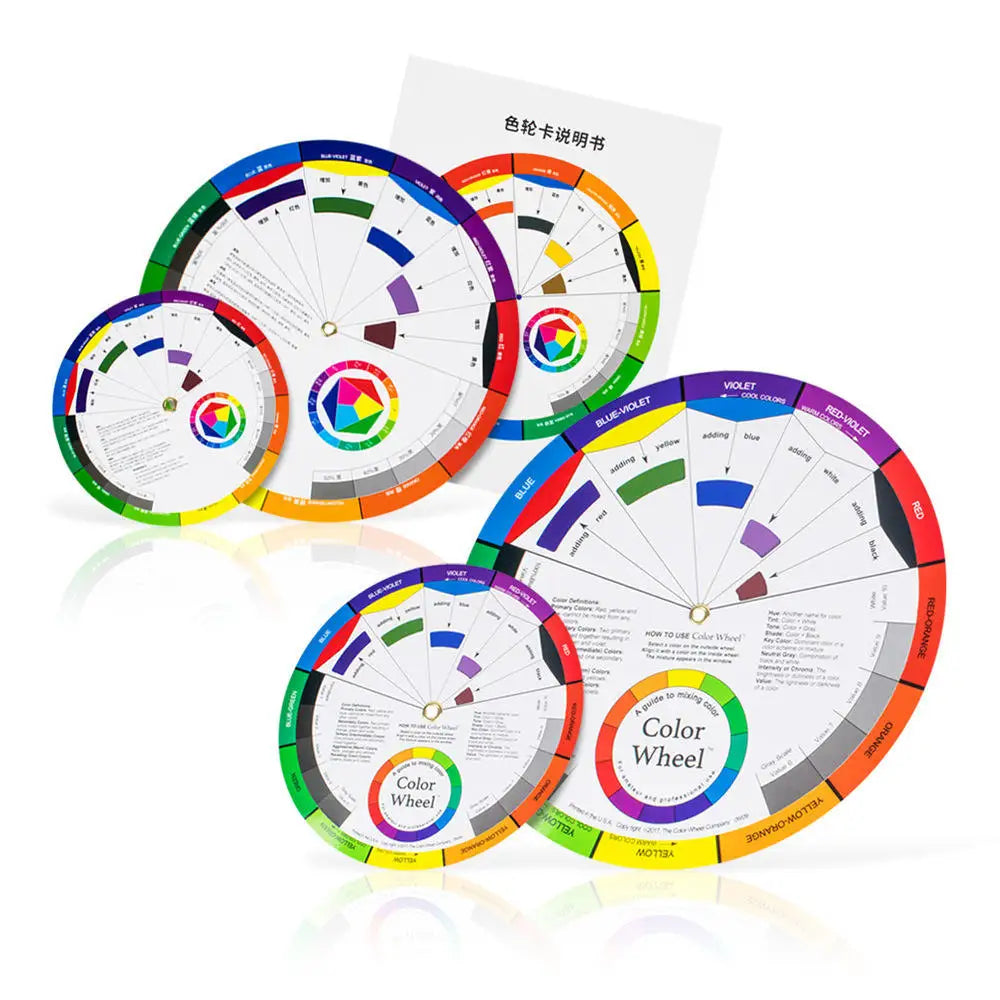 Xin Bowen New Design Color Paper Card Professional Artist Color Wheel Art Guide School Supplies Paint Guiding and Testing Too