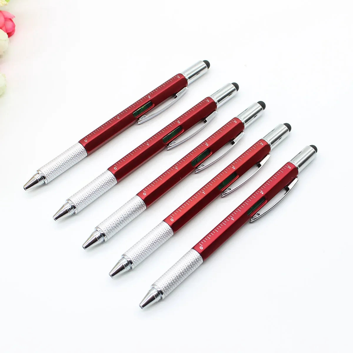 Hot Sale Custom Logo Multi-color Ink 1.0mm Tip Office Stationery Plastic Promotional Ballpoint Pen Multi-functional Screwdriv