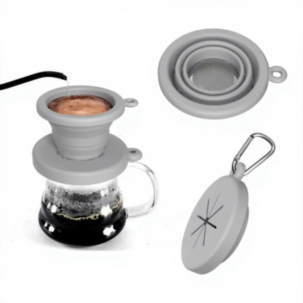 Easy Clean Silicone Portable 2024 Coffee Accessories Dripper Filter Pour Over Coffee Filtration Drip With Hook
