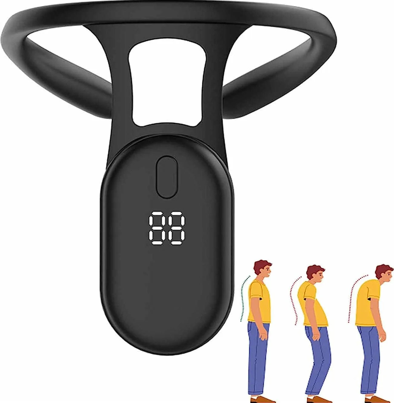 Smart Posture Corrector Vibration Reminder Sensor Adjustable Back Support Back Brace for Men Women Electronic Back Straighten