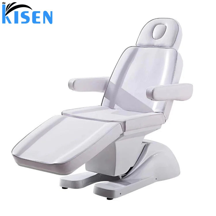 Kisen Customizable 3 4 Motor Electric Professional Recline Height Adjustable Beauty Salon Bed Facial Electric Massage Table