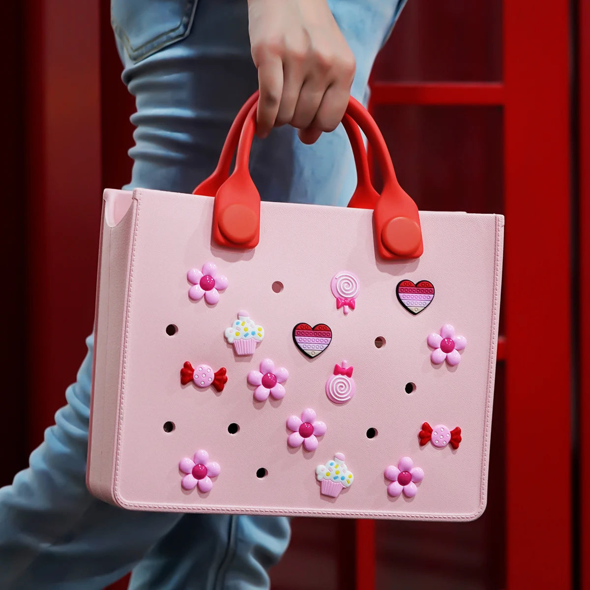 Waterproof EVA Handbag Punching Women's Tote Bags With Shoulder Strap for Women Hand Tote Bag Beach Bag