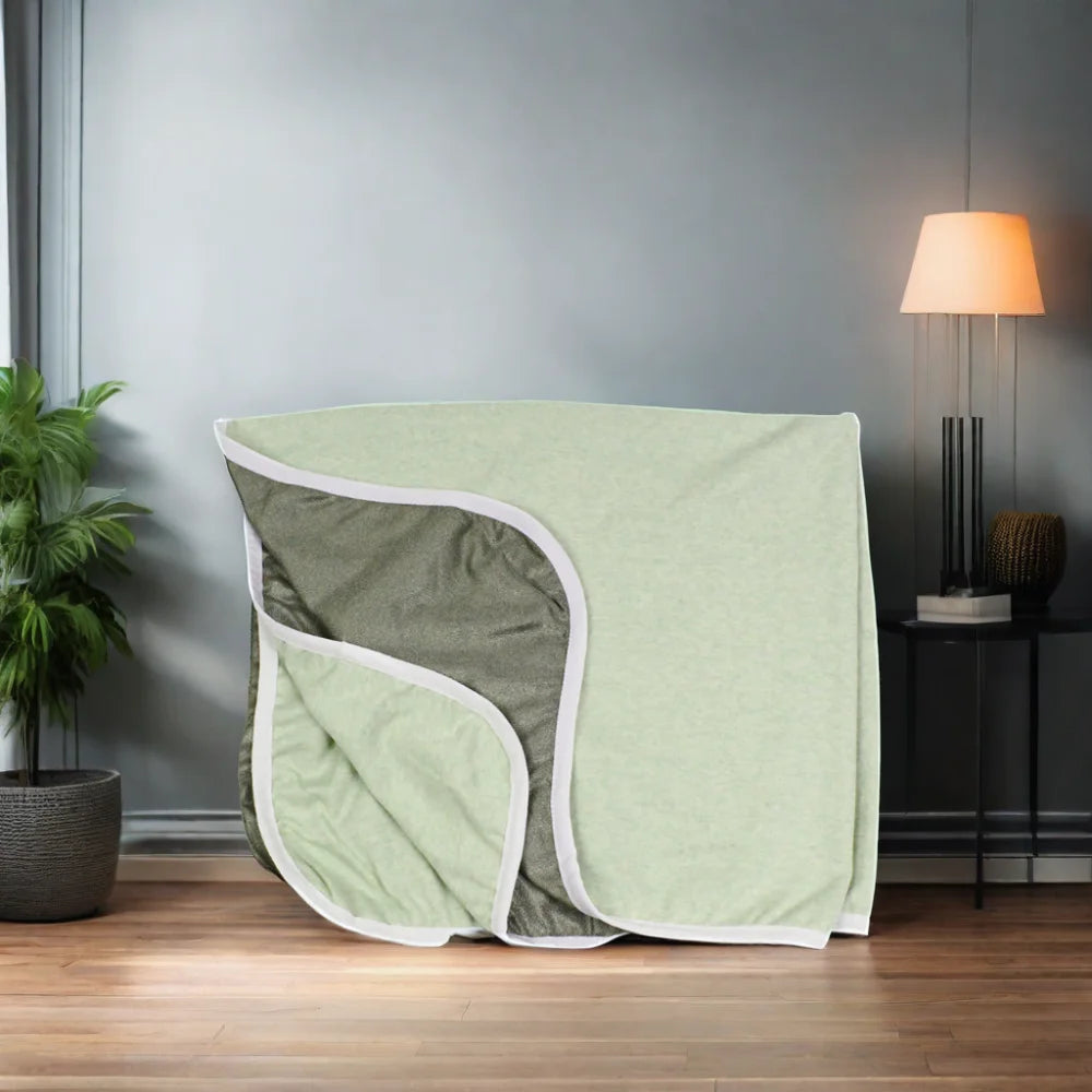 EMF Shielding Silver Fiber Cotton Fabric Bed Blanket with Anti-bacterial Protection for Bedroom Everyday Use