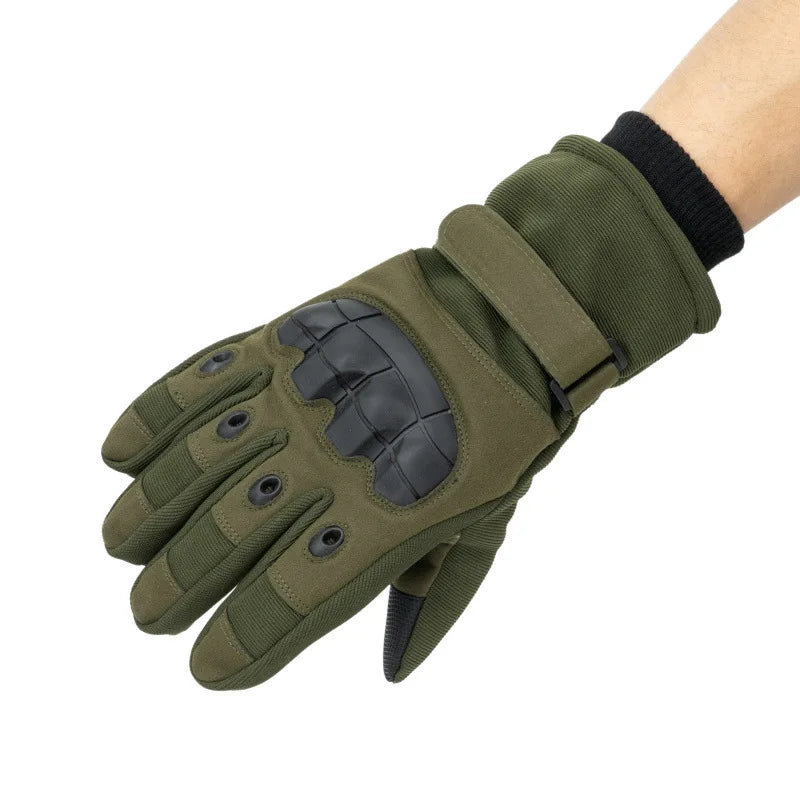 Tactical Camouflage Full-Finger Gloves for Outdoor Sports Thickened Skiing Fishing Cycling Mountain Climbing Microfiber Four