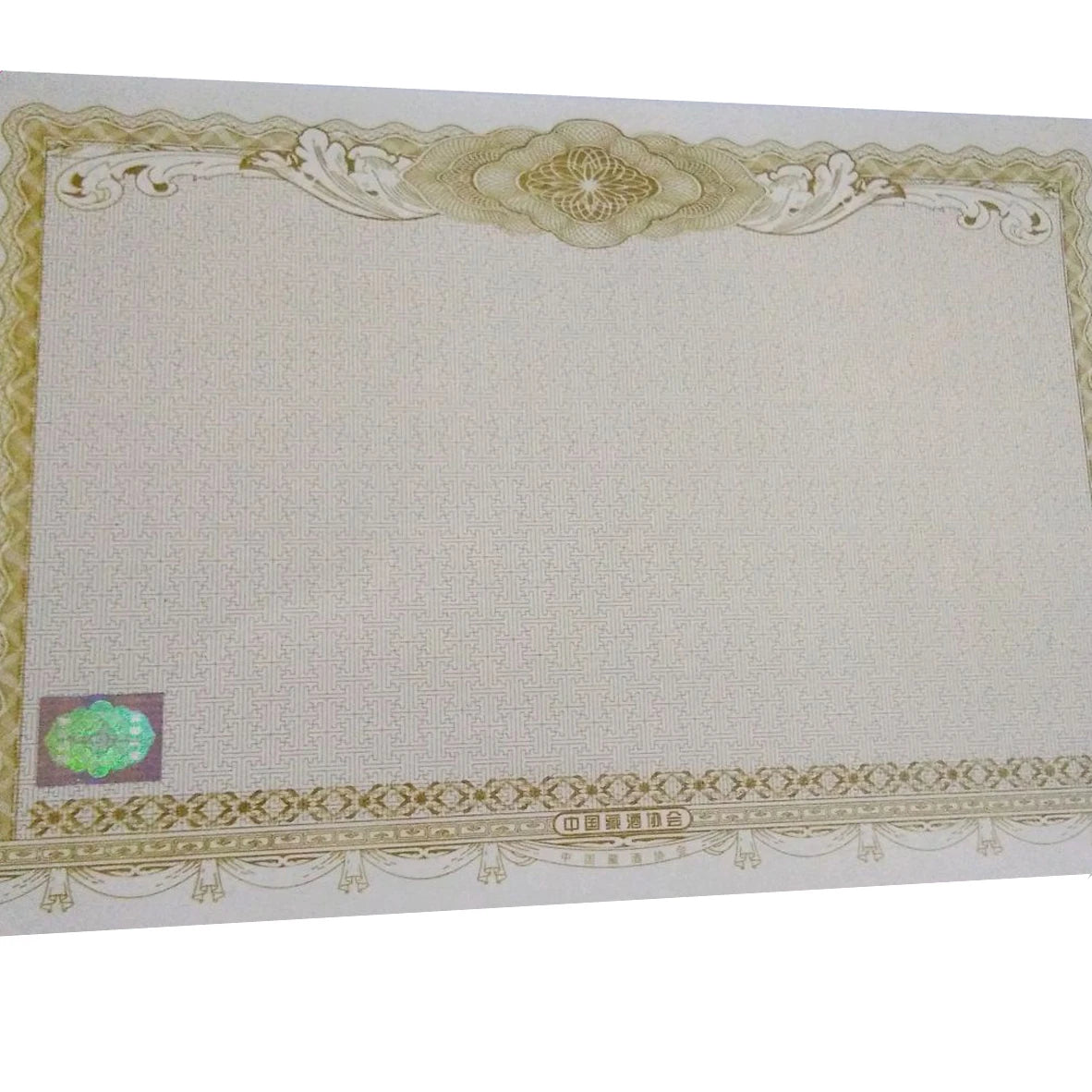 120gram Security UV Fibers Hologram Certificate Custom Design Brochure Printing