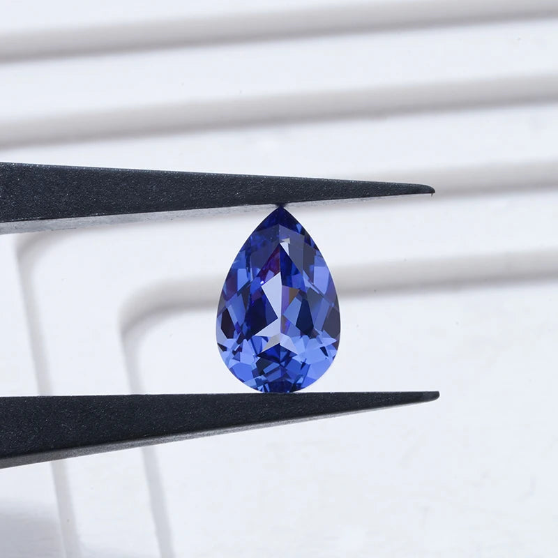 Starsgem Pulled Czochralski  Process Lab Grown Royal Blue Sapphire Cushion Oval Pear Shape  Sapphire for Jewelry