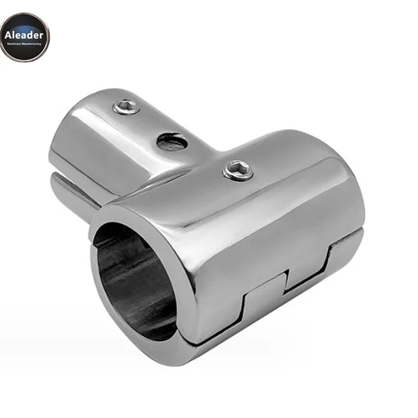 Aleader Separable Three-way Marine Stainless Steel Hardware Parts Pipes Connectors Take Apart Rail 90 Precision Casting