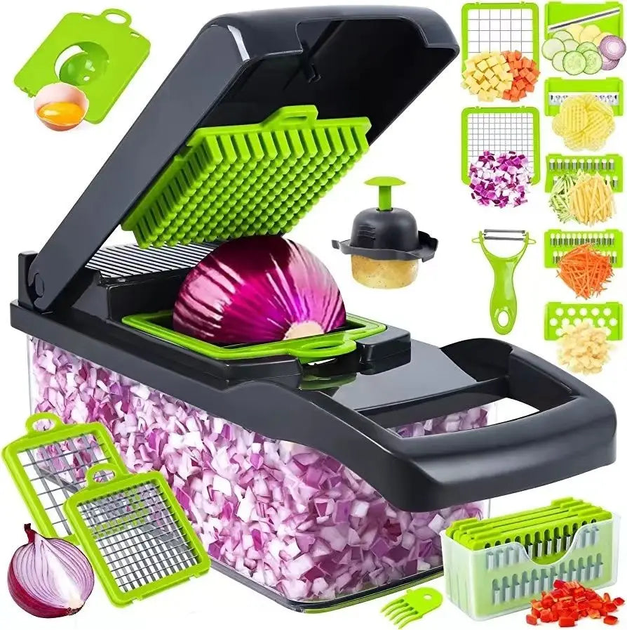 Wholesale 18/18 Stainless Steel Kitchen Gadgets Accessories Fruit Vegetable Chopper Tools Onion Garlic Press Utensils Mandoli