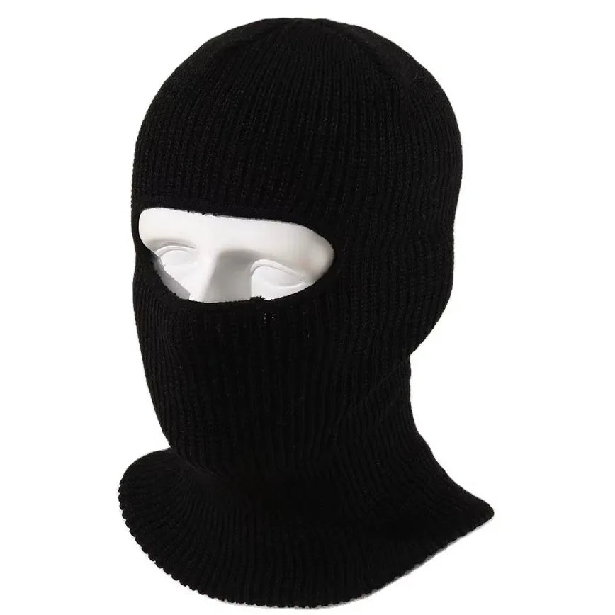 Custom Logo Printed Black Balaclava Beanie Ski Mask for Sports Fishing Daily Use Blank Embroidery Common Fabric