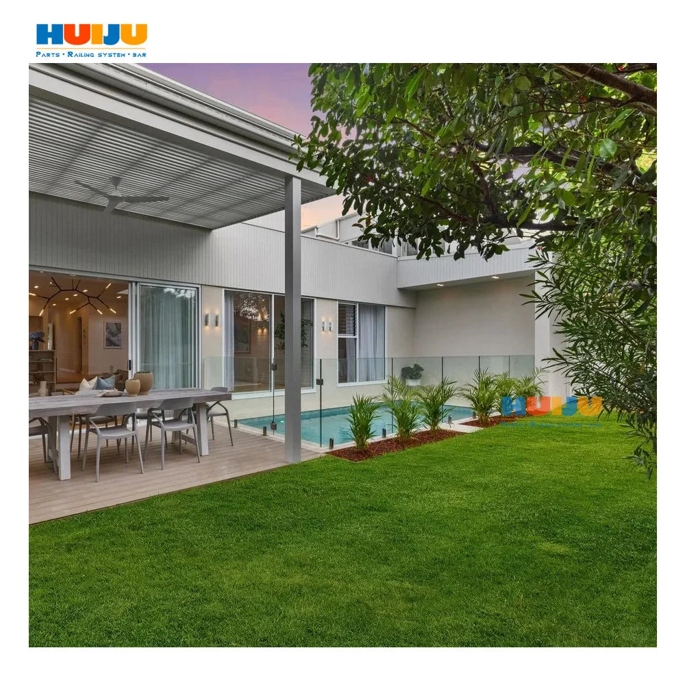 HJ Duplex 2205 Stainless Steel Glass Spigot Adjustable Floor Mount Swimming Pool Fencing System for Residential Balcony