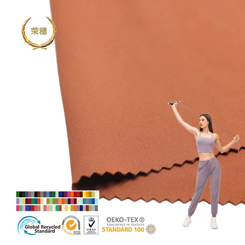 Wholesale Custom Soft Comfortable Stretch 80% Polyester 20%spandex Polyester Double Sided Yoga Clothing Gym Clothes Fabric