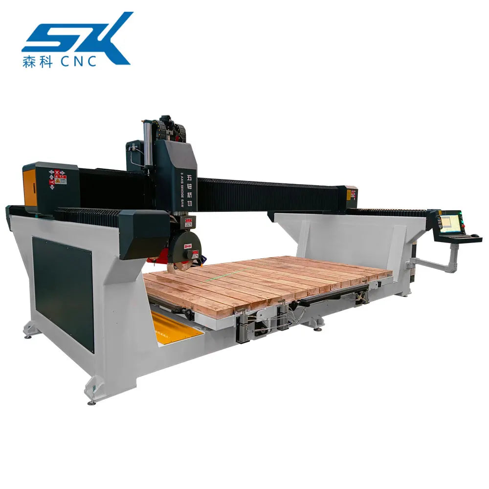 5  Axis Cnc Mono Block Bridge Saw Cutting Machine