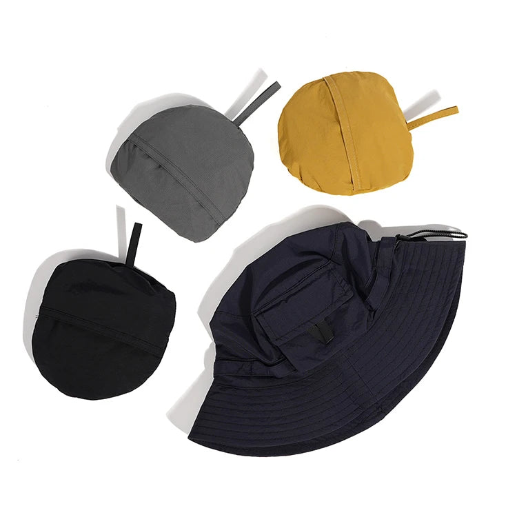 Custom Foldable Waterproof Bucket Hat With Bag Personalized Logo Printing Fishing Cap