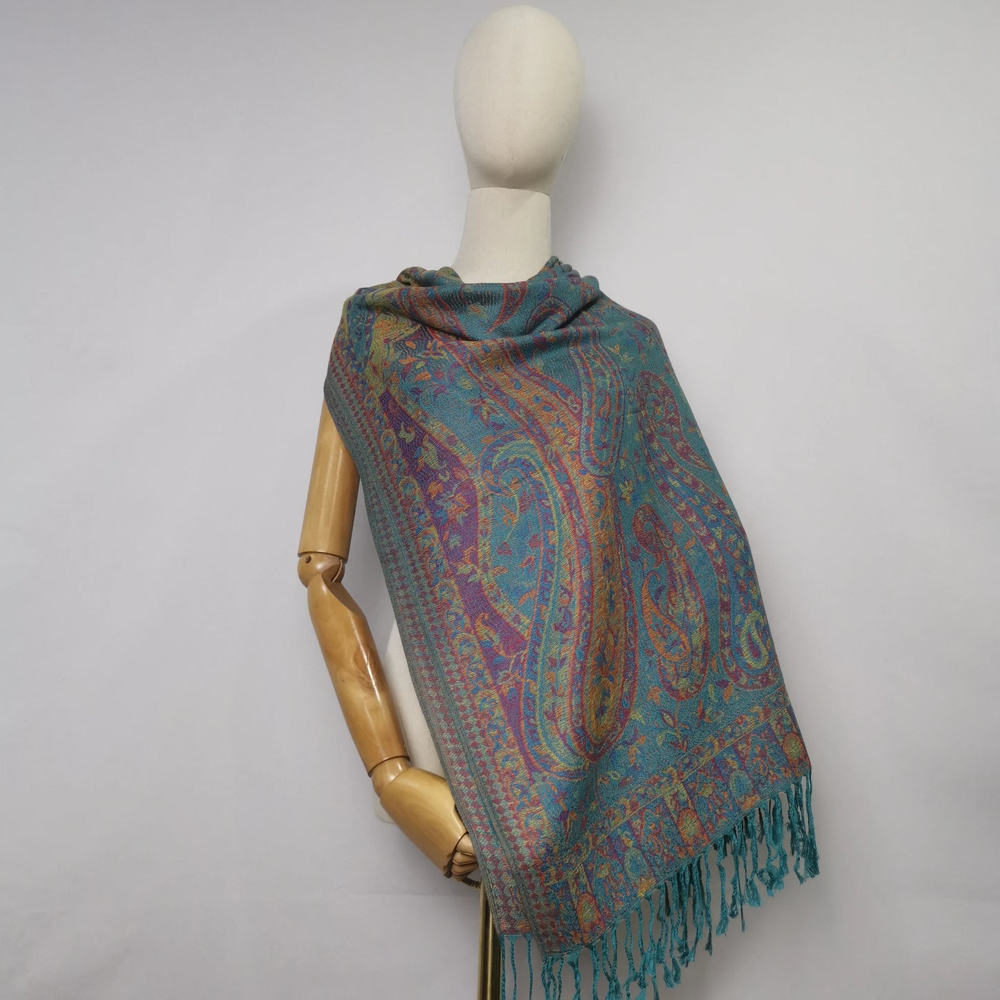 Green Purple  Pasmina Scarf Pashmina  Premium Pashmina Shawl India for Women