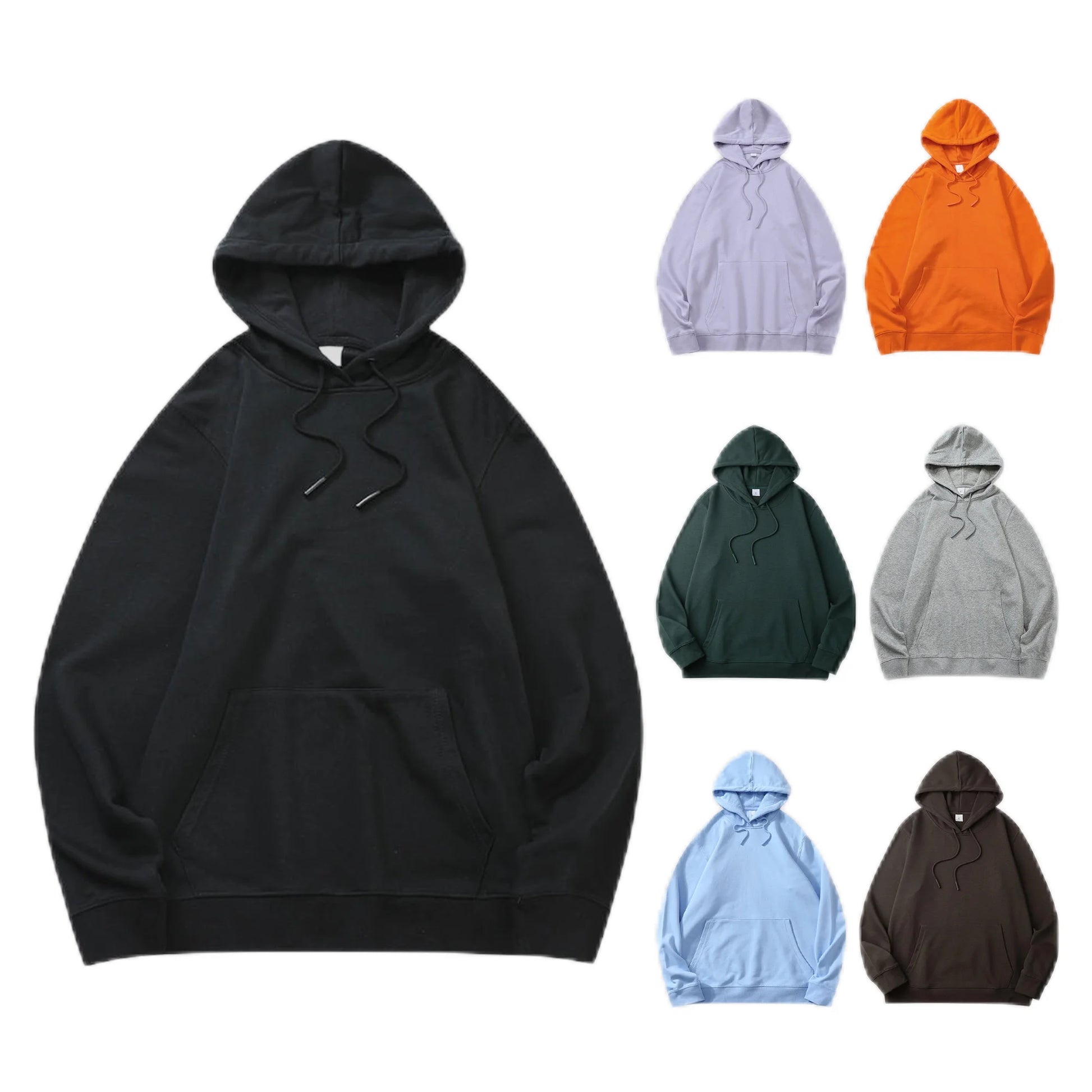 320 Grams Blank Plain French Terry Oversized Hoodies Unisex Custom Logo Plus Size Heavyweight Mens Hoodies Manufacturer