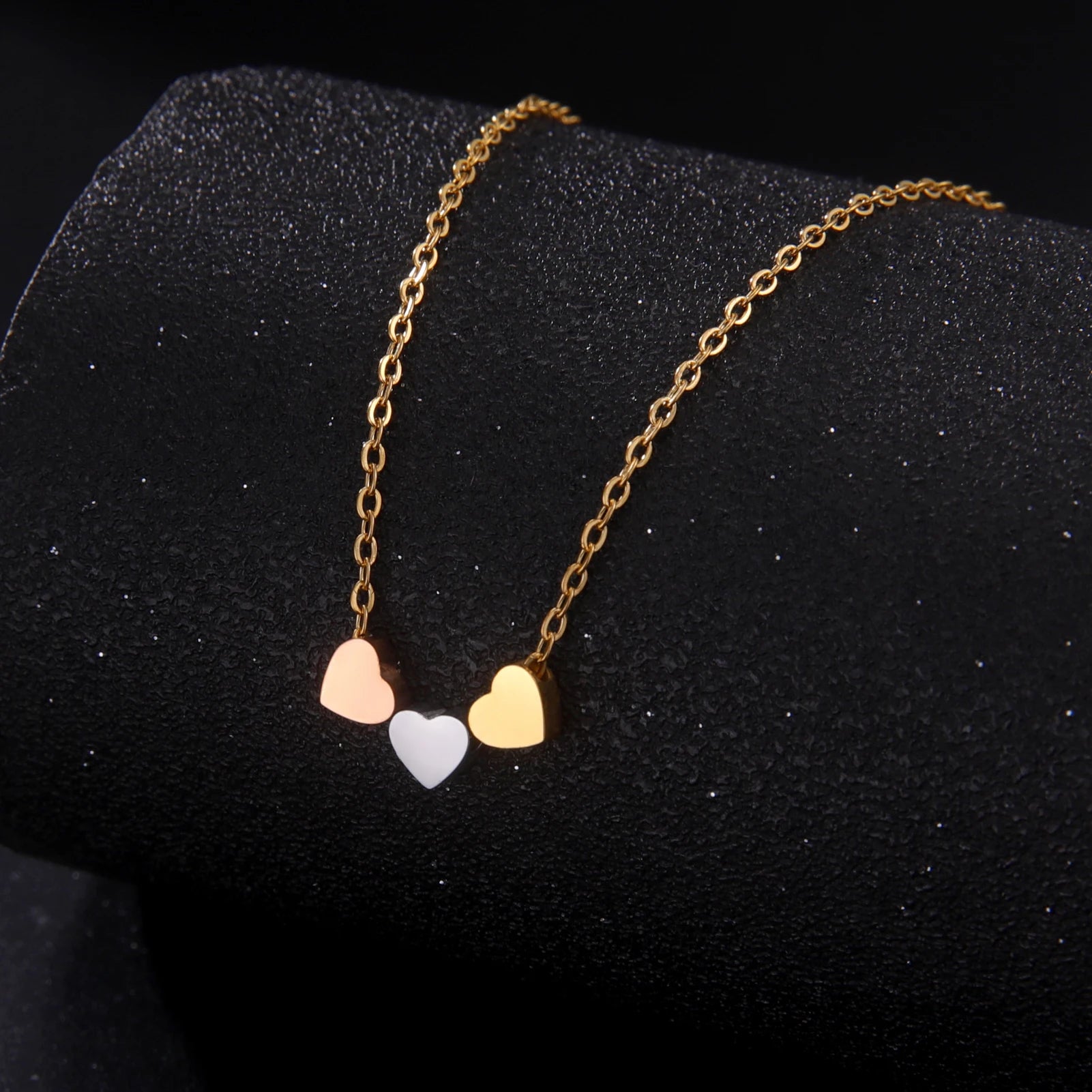 Tri-color Love Necklace Pendant Stainless Steel Necklace Fashion Jewelry Necklaces for Woman