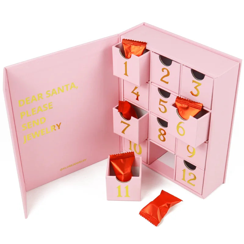 Custom Designed Calendar Paper Box Recycled Materials Boite En Carton Emballage for Cosmetic Eyelash Candy Food Chocolate
