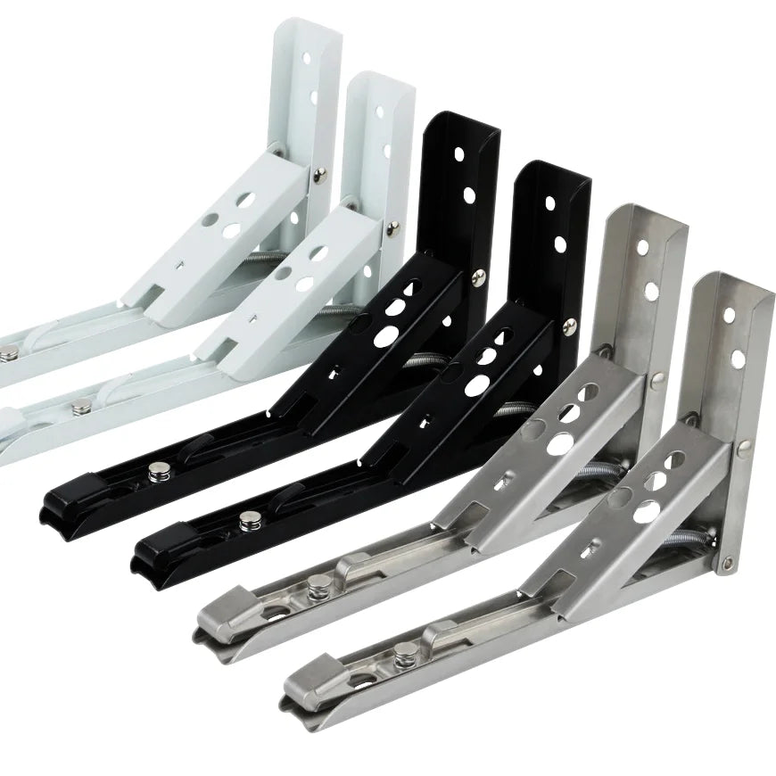 Modern L-Shape Metal Wall-Mounted Folding Shelf Brackets Triangle Bracket Structure Stamped Process-Table Bench Support