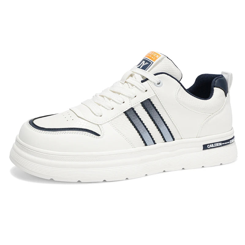Hot Sale PU Leather EVA Lightweight Running Walking Style Athletic Tennis White Skateboard Sneakers Casual Sport Shoes for Me